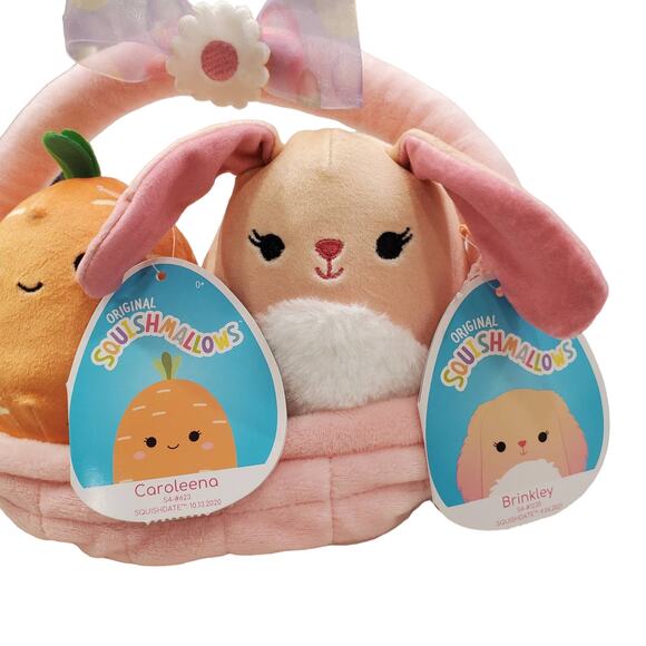 Squishmallow Easter Basket Caroleena Carrot and Brinkley Bunny Squishmallows - Picture 7 of 10